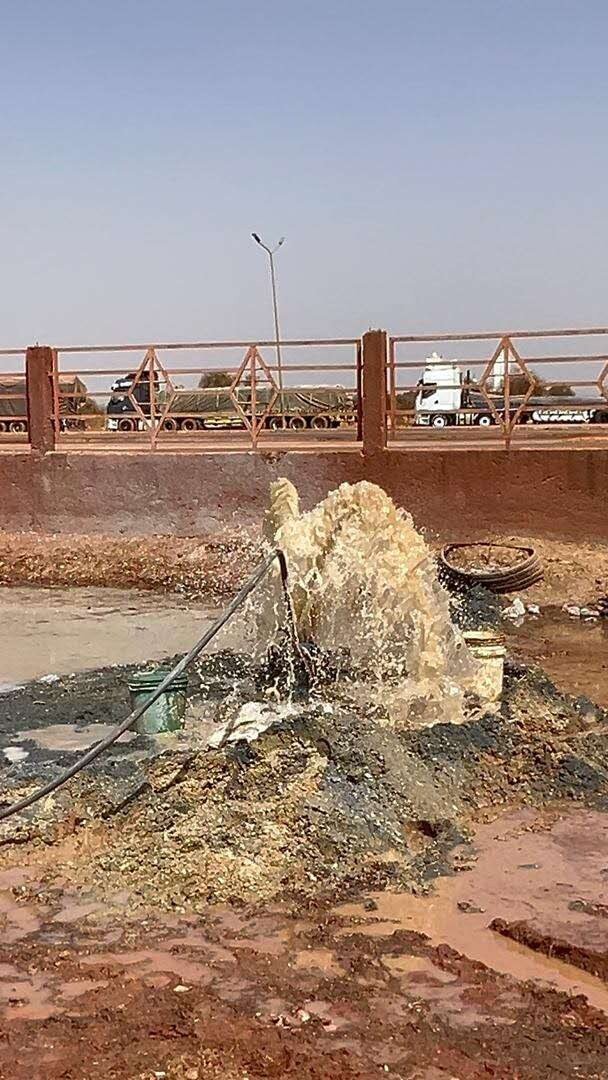 Jaillissement d’un point d’eau