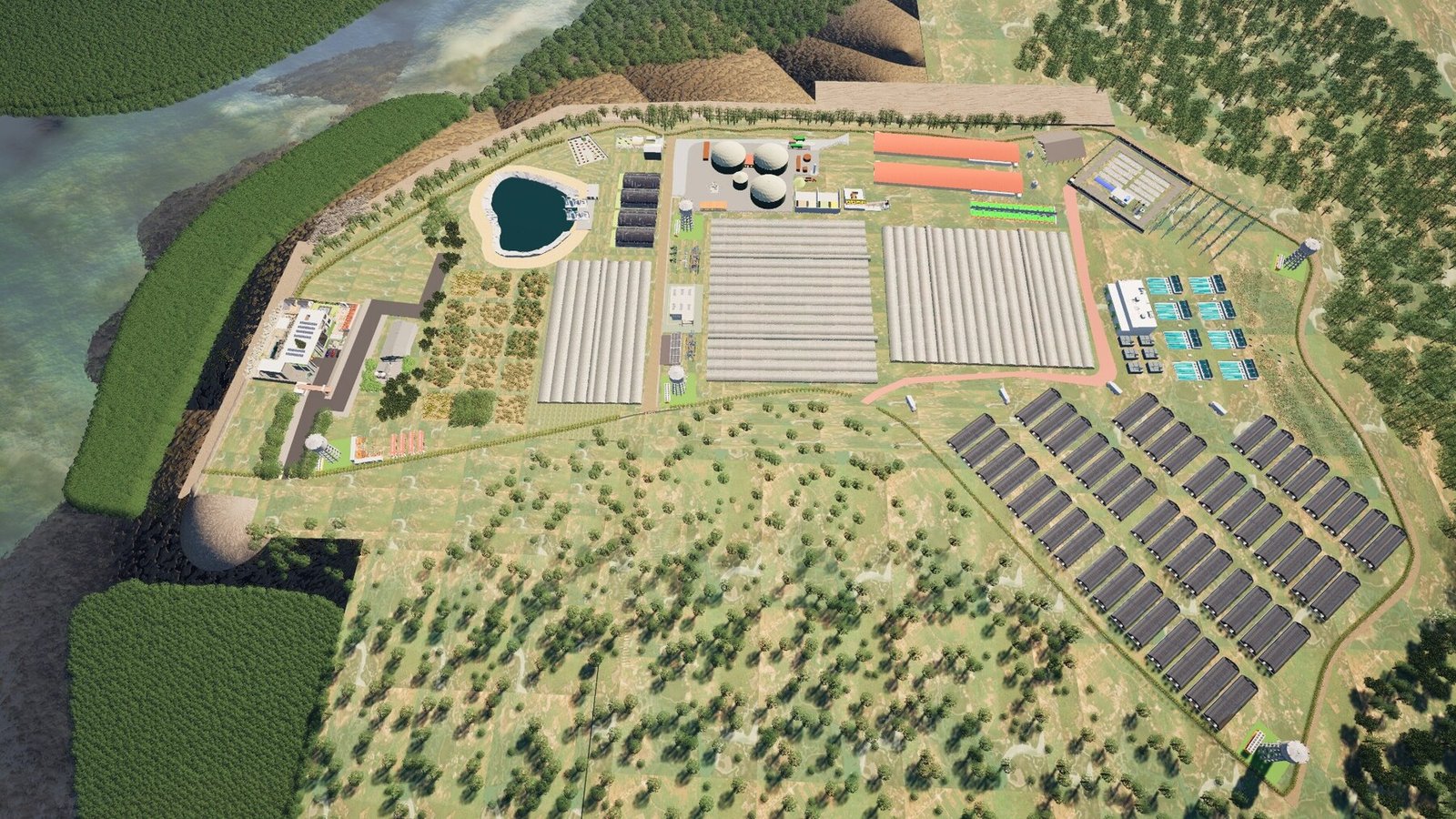 Plan masse de ferme intégrée